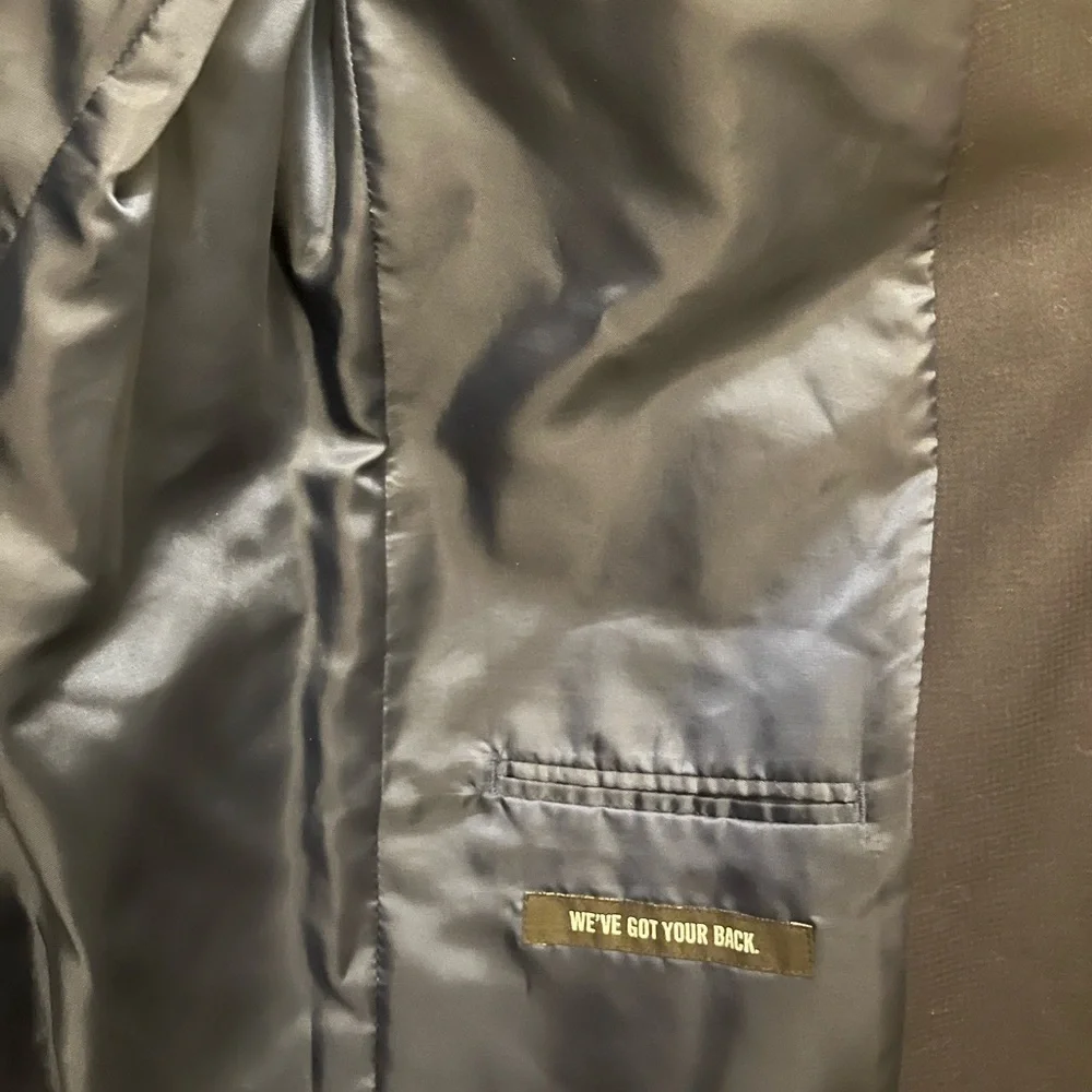 Blue Kenneth Cole Satin Lined Blazer 40L